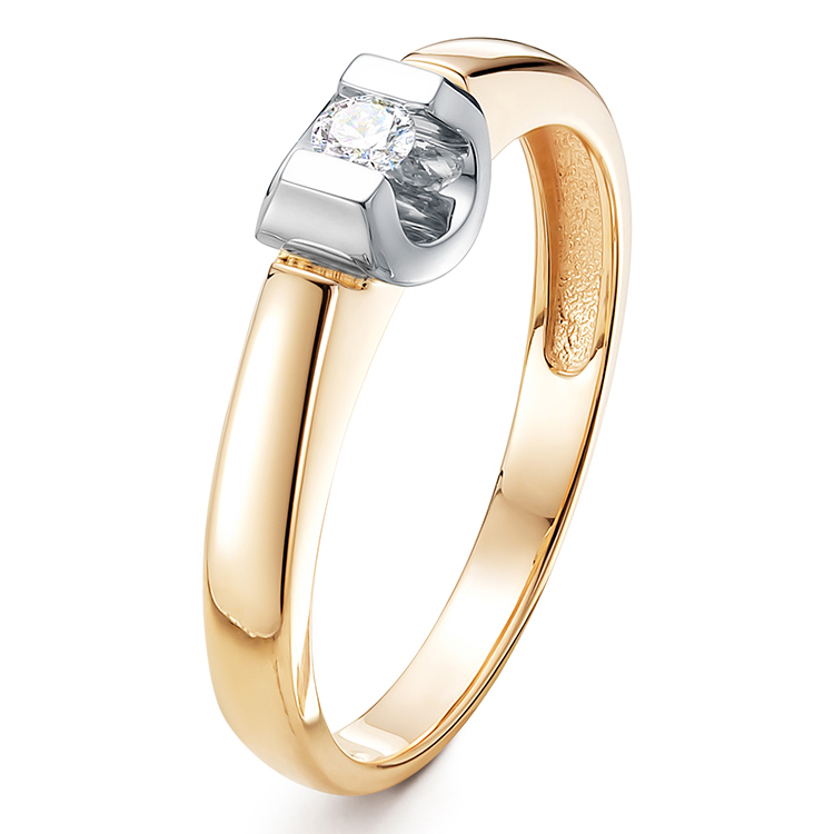Кольцо, золото, бриллиант, 468-1120